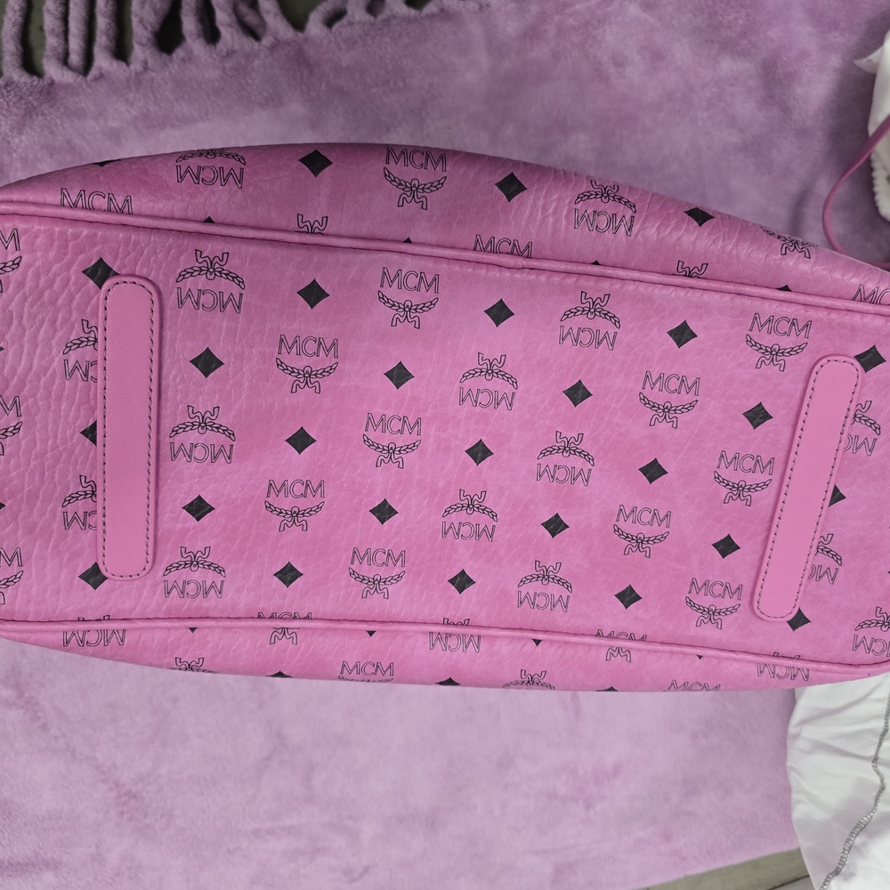 MCM Pink Women's Leather Very Large Tote Bag - Picture 3 of 11